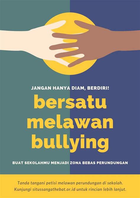 10 Poster Bullying Yang Mudah Digambar Dengan Pesan Bermakna