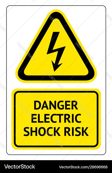 Danger electric shock risk Royalty Free Vector Image