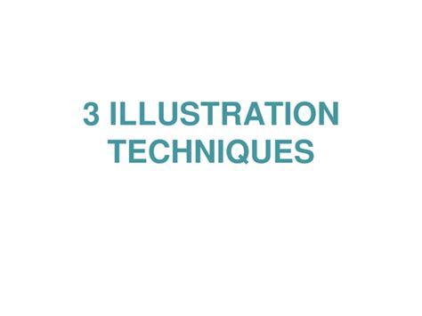 3 Illustration Techniques | Teaching Resources