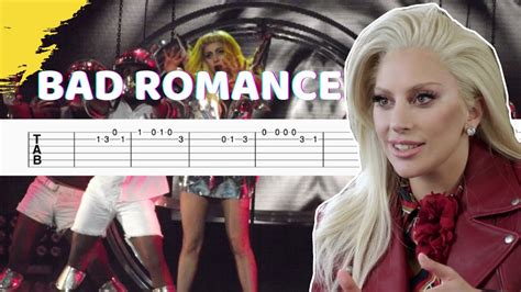 Lady Gaga Bad Romance Guitar Tabtutorial Youtube