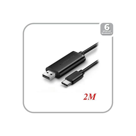 Ugreen 70420 2m Black Usb A To Usb Type C Data Link Cable