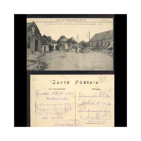 Carte Postale Ablain Saint Nazaire La Sortie Du Village