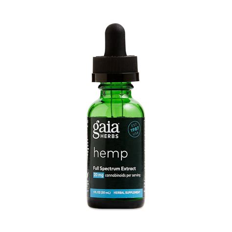 Gaia Herbs Hemp Full Spectrum Extract 20mg Thrive Market