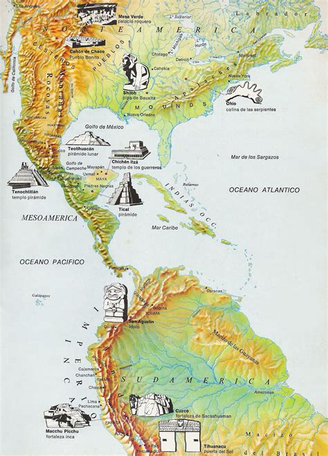 Residencia Peri Dico Historia Mapa De America Culturas Precolombinas