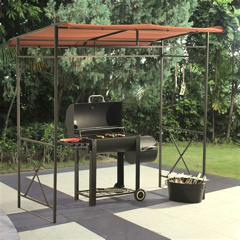 Sunjoy 7 Ft W X 5 Ft D Metal Grill Gazebo Wayfair