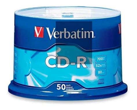 Verbatim 94691 Disco Compacto Cd R 52x 80min 700 Mb C50 Psa Computo