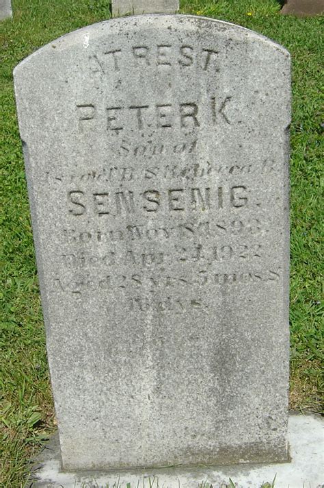 Peter K Sensenig 1893 1922 Mémorial Find a Grave