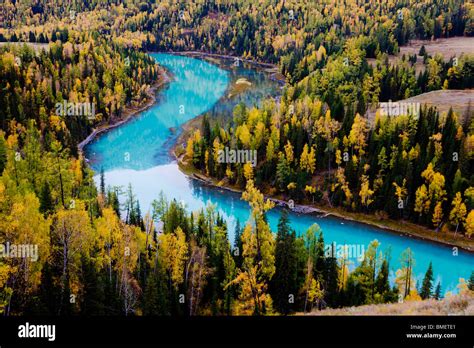 Aerial View Of Kanas Lake Burqin County Altay Prefecture Xinjiang