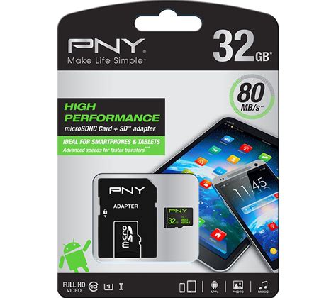 Pny Performance Microsd Memory Card Gb Deals Pc World