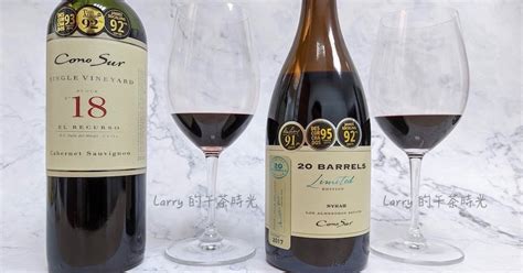 葡萄酒 智利鑑賞家酒莊 Cono Sur，20桶限量版希哈 20 Barrels Syrah，18號莊園卡本內蘇維濃 Single