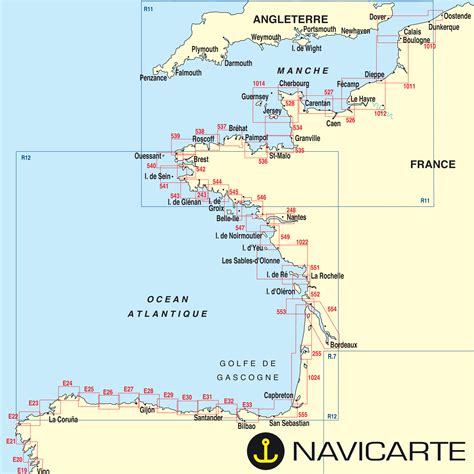 Carte Marine Navicarte Manche Et Atlantique Carte Marine Papier