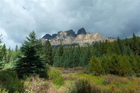 Castle Mountain, Alberta, Canada Stock Image - Image of america ...