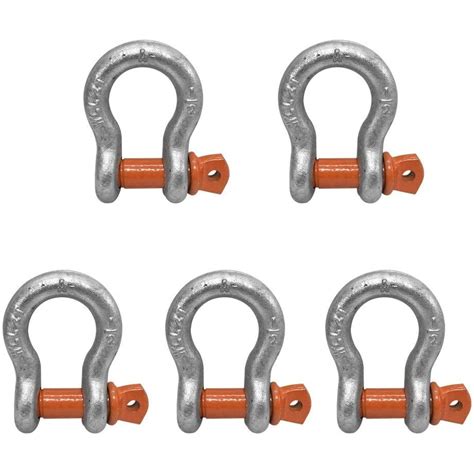 Codllyne 5 Pc 12 Screw Pin Anchor Shackle Galvanized Steel Drop