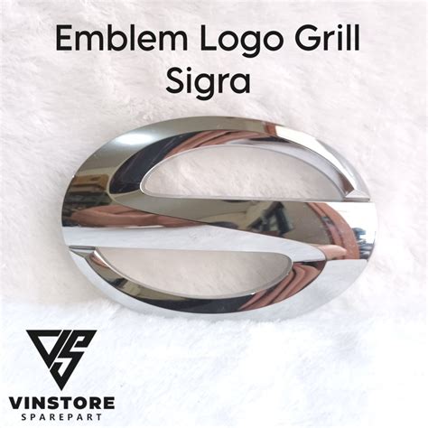 Jual Emblem Logo Grill Depan Mobil Sigra Chrome High Quality Shopee