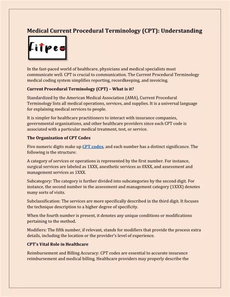 Ppt Medical Current Procedural Terminology Cpt Understanding