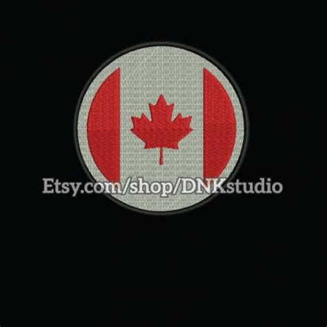 Canada Flag Maple Leaf Embroidery Design 5 Sizes Instant