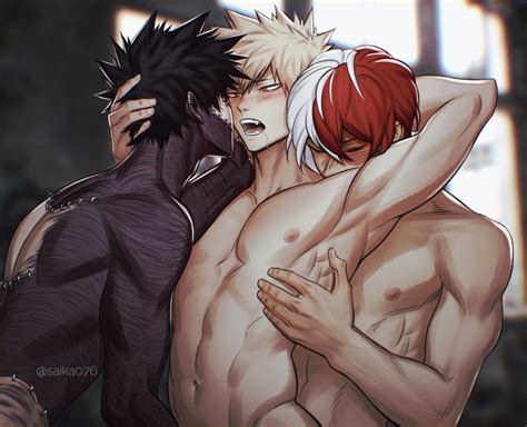 Rule 34 3boys Armpits Bakugou Katsuki Boku No Hero Academia Dabi Gay Gay Sex Katsuki Bakugou