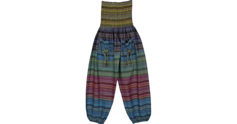 Rainbow Beauty Striped Yoga Harem Pants Multicoloured Split Skirts