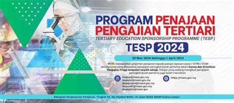 Tesp Mara 2024 Program Penajaan Pengajian Tertiari