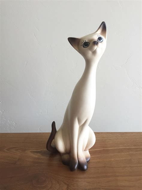 Vintage Siamese Cat Figurine Napcoware Mid Century Tall Kitty Retro Etsy Siamese Cats