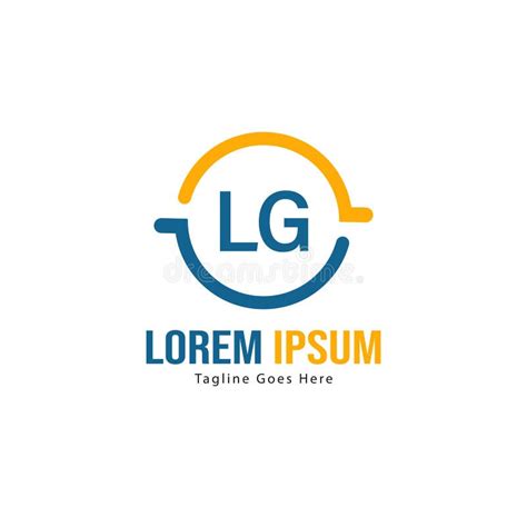 Initial LG Logo Template With Modern Frame Minimalist LG Letter Logo