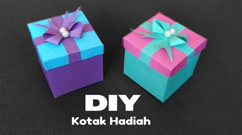 Cara Membuat Kotak Hadiah Paper Gift Box Youtube