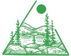 Mountain Scene Embroidery Pattern Embroidery Shops