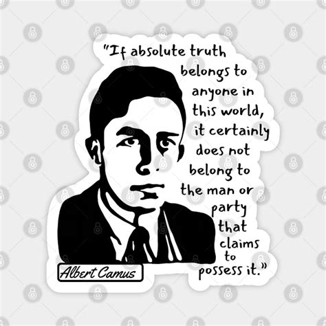 Albert Camus Portrait And Quote Albert Camus Quotes Magnet Teepublic