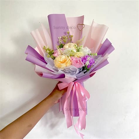 Jual Premium Buket Bunga Flower Bouquet Bucket Bunga Rose Kado