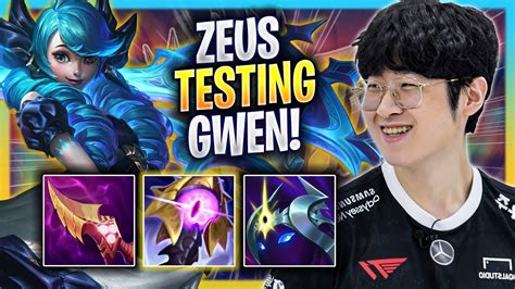 ZEUS TESTING GWEN IN KOREA SOLOQ T1 Zeus Plays Gwen TOP Vs K Sante