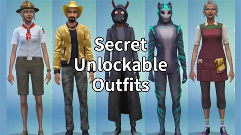 There Are Secret Unlockable Outfits In The Sims Create A Sim Youtube