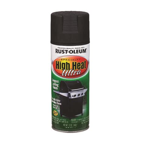 Rust Oleum Specialty Semi Gloss Black Ultra High Heat Spray 12 Oz Stine Home Yard The