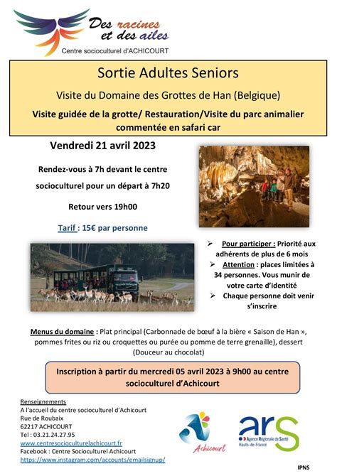 Sortie Adultes Seniors Vendredi Avril Visite Du Domaine Des