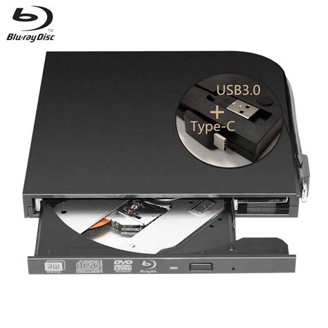 External Blu Ray DVD Drive Burner Player USB3.0 Type C DVD RW VCD CD RW ...