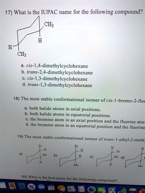 Solved What Is The Iupac Name For The Following Compound Ch Ch