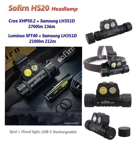 Sofirn HS20 2700lm 235m XHP50.2 LH351D USB-C Rechargeable Dual LED ...