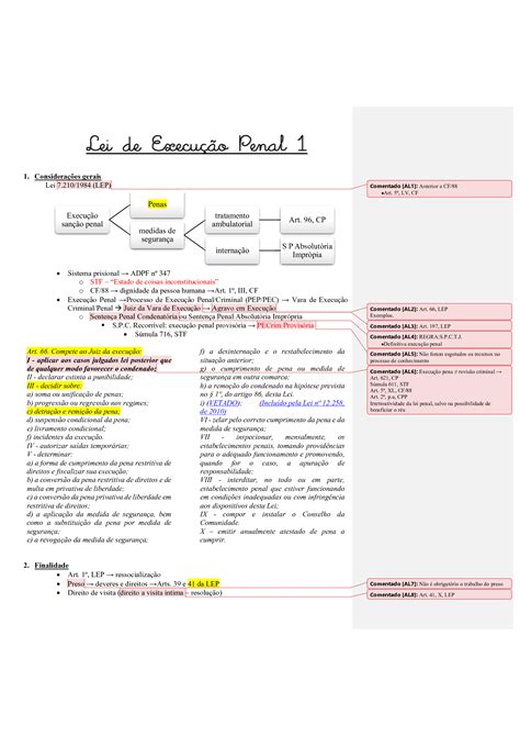 SOLUTION 01 Lei De Execu O Penal I Studypool