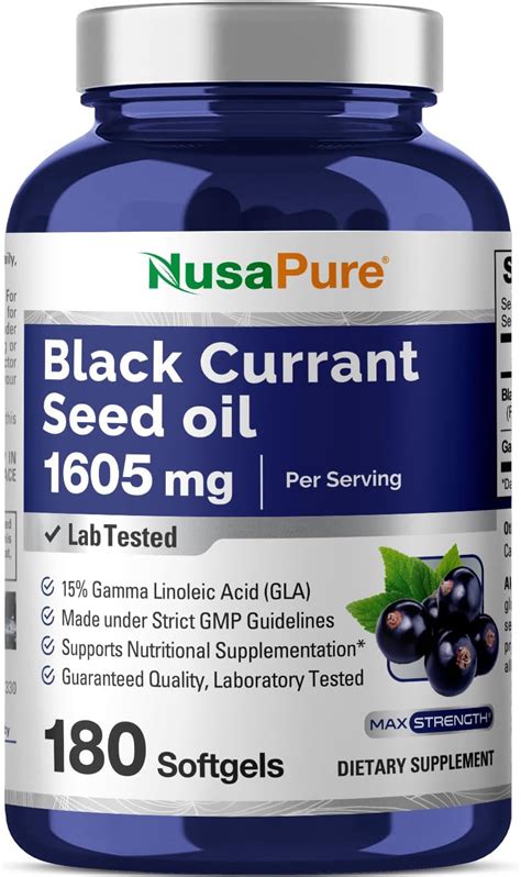 Amazon Now Foods Black Currant Oil 1000 Mg 100 Softgels 2 Pack