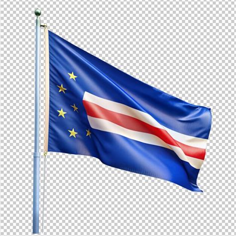 Bandeira De Cabo Verde Em Fundo Transparente PSD Premium