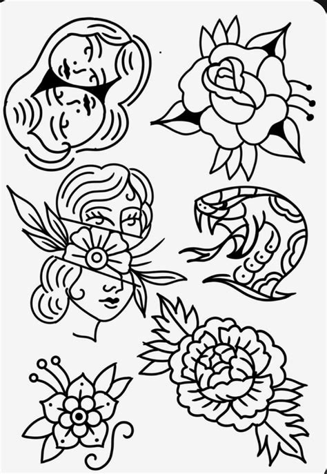 Traditional Tattoo Stencils Traditional Tattoo Filler Traditional