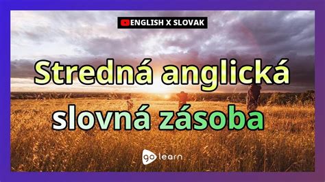 Stredná anglická slovná zásoba Golearn YouTube