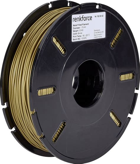 Filament do drukarek 3D Związek PLA Renkforce 01 04 15 5102 Średnica