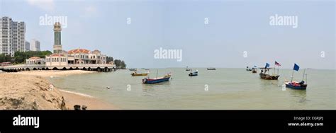 Floating Mosque Tanjung Bungah Penang Malaysia Stock Photo Alamy