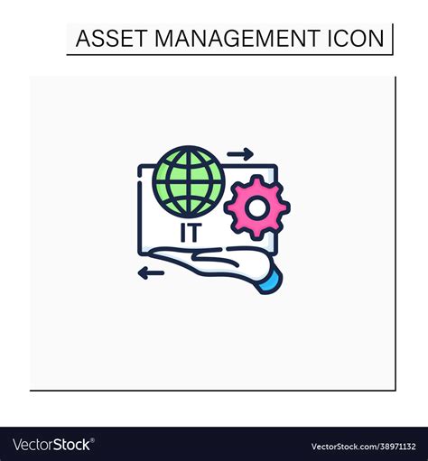 It Asset Management Color Icon Royalty Free Vector Image