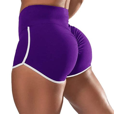 Women High Waist Shorts Butt Lift Yoga Pants Scrunch Booty Workout Leggings Hot Ebay