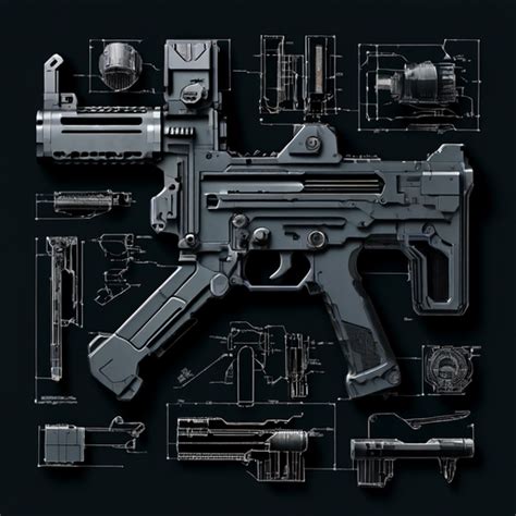 Kriss Vector Submachine Gun Schematic By Bastian Berberich Playground