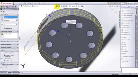 Circular Pattern Solidworks Masar Kadhim Ten Youtube