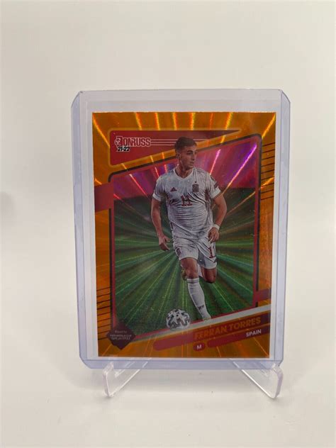 Ferran Torres Orange Laser Holo Panini Donruss Soccer Road To