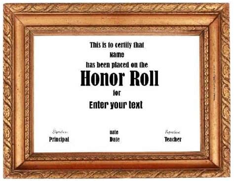 FREE Honor Roll Certificate Templates - Customize Online