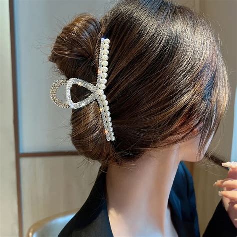 Pinzas Para El Pelo Con Borla De Perlas Para Mujer Y Ni A Horquillas